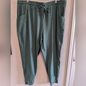 Old Navy Women's Active Joggers XXL Sage Green Tapered Leg Elastic Waist